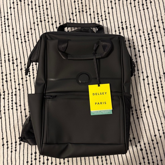 NWT Delsey Turenne Soft Black Backpack